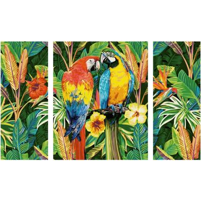 Kit da Colorare con Numeri - Pappagalli nella Foresta - Libro da Colorare Kit da Colorare con Numeri - Pappagalli nella Foresta - Libro da Colorare