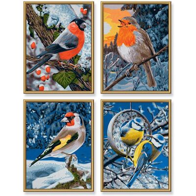 Ensemble de Peinture Oiseaux d'Hiver Schipper - 18x24cm - Publicité Ensemble de Peinture Oiseaux d'Hiver Schipper - 18x24cm - Publicité
