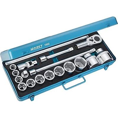 Hazet 1002 Steckschlüssel-Set - Sechskant, 3/4 Zoll, 18 Werkzeuge Hazet 1002 Steckschlüssel-Set - Sechskant, 3/4 Zoll, 18 Werkzeuge