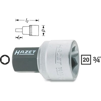 Hazet 1010-22 Moerbits - 22mm, 3/4 inch, Chroom-vanadium staal Hazet 1010-22 Moerbits - 22mm, 3/4 inch, Chroom-vanadium staal