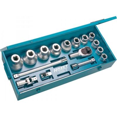 Hazet 1100Z Steckschlüssel-Set - 17-teiliges Chrom-Vanadium-Werkzeug Hazet 1100Z Steckschlüssel-Set - 17-teiliges Chrom-Vanadium-Werkzeug