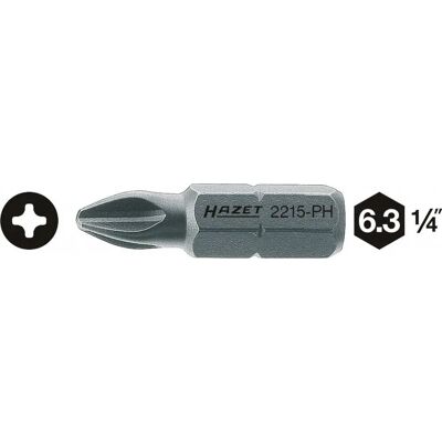 Hazet Phillips PH2 Embout de 25mm Hexagone - Embout Phillips - Publicité Hazet Phillips PH2 Embout de 25mm Hexagone - Embout Phillips - Publicité