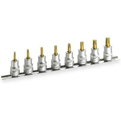 Hazet 8802T/8H Nötbits - 8 st - Torx, Kvadrat 3/8" Hazet 8802T/8H Nötbits - 8 st - Torx, Kvadrat 3/8"
