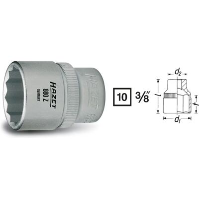 Hazet 880Z-15 Møtriknøgle - 15mm, Sekskant, Tysk kvalitet Hazet 880Z-15 Møtriknøgle - 15mm, Sekskant, Tysk kvalitet