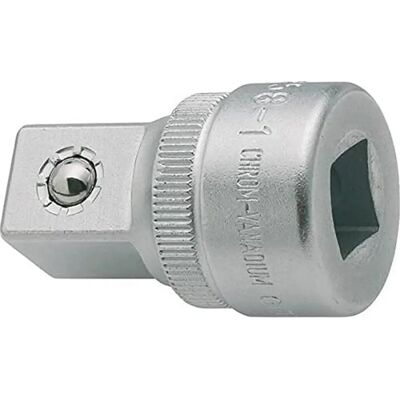 Hazet Modelo 8858-1 Adaptador de soquete cromado para uso manual Hazet Modelo 8858-1 Adaptador de soquete cromado para uso manual