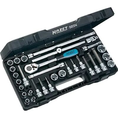 Hazet 885N Zestaw kluczy nasadowych - 10mm, 6-gniazd, Profile Hazet 885N Zestaw kluczy nasadowych - 10mm, 6-gniazd, Profile