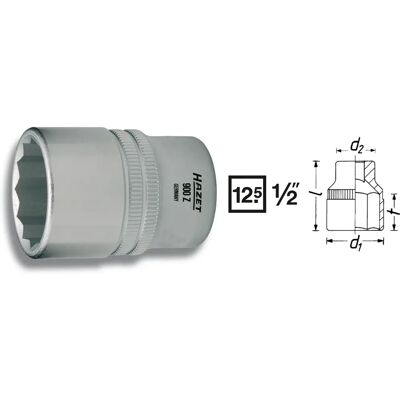 Hazet 900AZ-25/32 Steckschlüssel - Doppelsechskant, 13mm Quadratrohr, 38mm Länge - Steckschlüssel Hazet 900AZ-25/32 Steckschlüssel - Doppelsechskant, 13mm Quadratrohr, 38mm Länge - Steckschlüssel