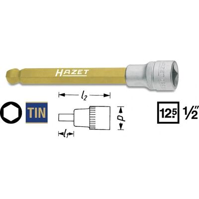 Hazet Steckschlüssel 12mm - Robust Chrome-Vanadium-Stahl - Made in Germany Hazet Steckschlüssel 12mm - Robust Chrome-Vanadium-Stahl - Made in Germany