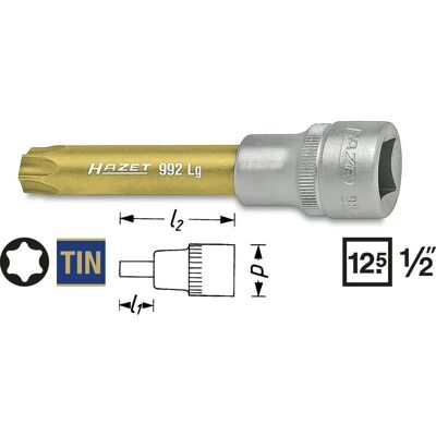 Hazet 992LG-T55 Chiave a bussola - Torx T55, 1/2 pollice, 96mm Hazet 992LG-T55 Chiave a bussola - Torx T55, 1/2 pollice, 96mm