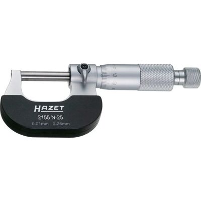 Hazet 2155N-25 Micromètre - 0-25mm, Acier Inoxydable Hazet 2155N-25 Micromètre - 0-25mm, Acier Inoxydable