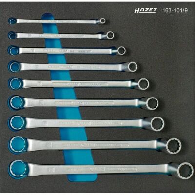 Set di chiavi a doppio anello Hazet 163-101/9 - Chiavi a brugola Set di chiavi a doppio anello Hazet 163-101/9 - Chiavi a brugola