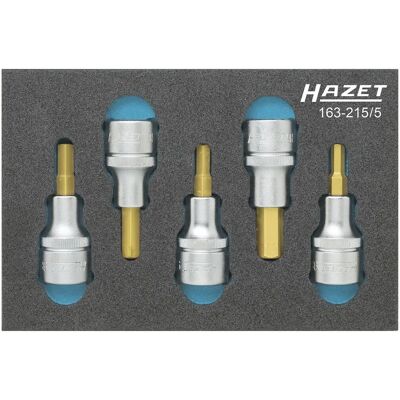 Hazet 163-215/5 Dopsleutelset - 1/2 inch zeshoekige aandrijving Hazet 163-215/5 Dopsleutelset - 1/2 inch zeshoekige aandrijving