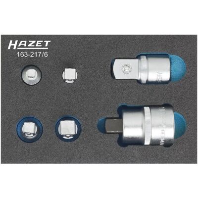 Hazet 163-217/6 Set di adattatori - 1/4, 3/8, 1/2 pollici - Attrezzi professionali Hazet 163-217/6 Set di adattatori - 1/4, 3/8, 1/2 pollici - Attrezzi professionali