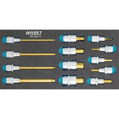 Hazet 163-220/13 Kit utensili - Esagono, Quadrato, 1/2" Hazet 163-220/13 Kit utensili - Esagono, Quadrato, 1/2"
