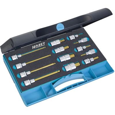 Hazet 986/13 Set met Doppen Sleutel met TiN Coating - 13 Gereedschappen - Duitsland Hazet 986/13 Set met Doppen Sleutel met TiN Coating - 13 Gereedschappen - Duitsland
