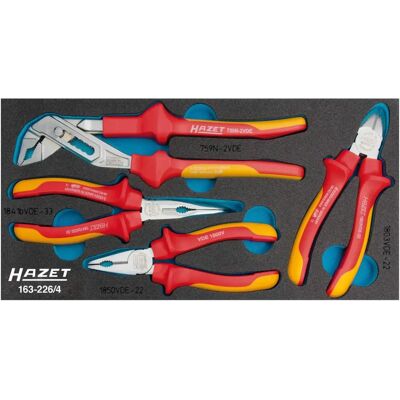 Hazet 163-226/4 Set di Pinze con Isolamento VDE - 342mm Hazet 163-226/4 Set di Pinze con Isolamento VDE - 342mm