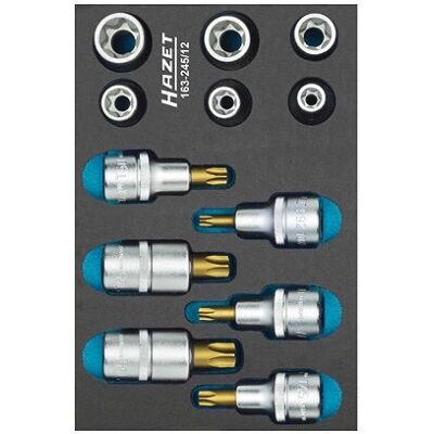 Hazet 163-245/12 Zestaw Narzędzi - Torx, Kwadrat 1/2" - E10 do E20 Hazet 163-245/12 Zestaw Narzędzi - Torx, Kwadrat 1/2" - E10 do E20