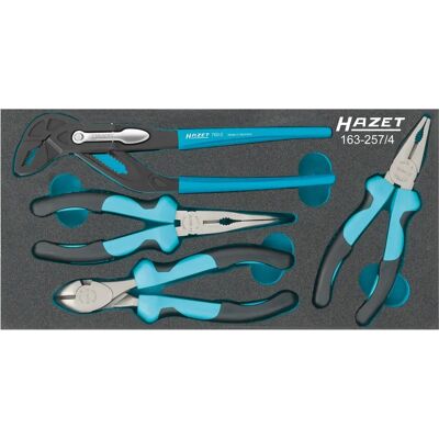 Hazet 163-257/4 Conjunto de Alicates - 4 Ferramentas, 342x172mm Hazet 163-257/4 Conjunto de Alicates - 4 Ferramentas, 342x172mm