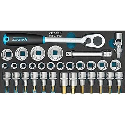 Hazet 163-272/32 Steckschlüssel-Set - Doppel-Außenhex, Torx, 32 Stück Hazet 163-272/32 Steckschlüssel-Set - Doppel-Außenhex, Torx, 32 Stück