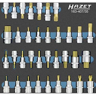 Hazet 163-407/35 Gereedschapsset - Steeksleutels en doppen, 12,5mm, 1/2" - Gereedschapstype Hazet 163-407/35 Gereedschapsset - Steeksleutels en doppen, 12,5mm, 1/2" - Gereedschapstype