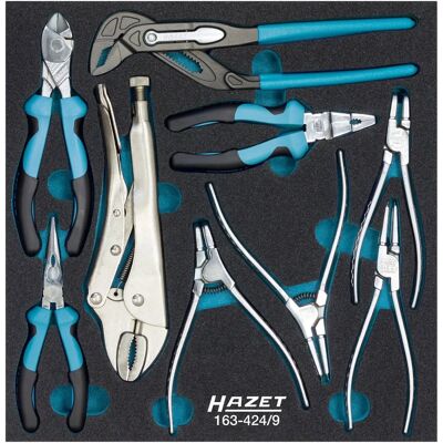 Hazet 163-424/9 Set di attrezzi - Pinze, Universali, Tronchesi - 9 pezzi Hazet 163-424/9 Set di attrezzi - Pinze, Universali, Tronchesi - 9 pezzi