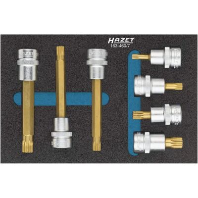 Hazet 163-460/7 Werkzeugset - 3/8 Zoll Quadrat, XZN Profil, M5-M10 Hazet 163-460/7 Werkzeugset - 3/8 Zoll Quadrat, XZN Profil, M5-M10
