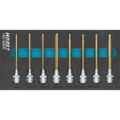 Hazet 163-468/8 Steckschlüssel- und Schrauber-Einsätze - 1/2 Zoll, Sechskant, Torx Hazet 163-468/8 Steckschlüssel- und Schrauber-Einsätze - 1/2 Zoll, Sechskant, Torx