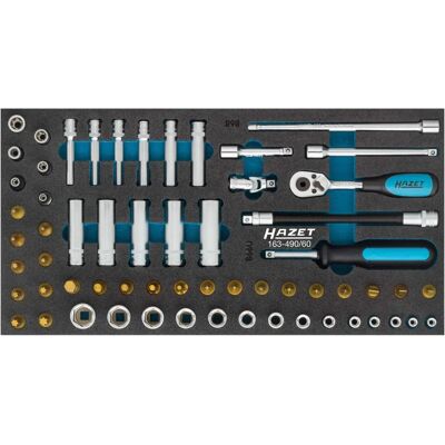 Hazet 163-490/60 Steckschlüssel Satz - TORX, Sechskant, Phillips, Pozidriv Hazet 163-490/60 Steckschlüssel Satz - TORX, Sechskant, Phillips, Pozidriv