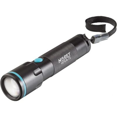 Hazet Kompakt LED- ficklampa - Justerbar Fokus - Upp till 13 timmar driftstid - IP54 Hazet Kompakt LED- ficklampa - Justerbar Fokus - Upp till 13 timmar driftstid - IP54