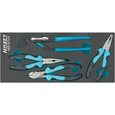 Hazet 163-511/4 Pliers Set - 4 Tools, 392x172mm Hazet 163-511/4 Pliers Set - 4 Tools, 392x172mm