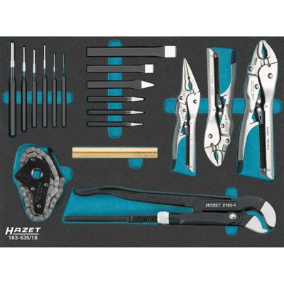 Hazet Universal-Werkzeugset - 18 Werkzeuge - 519x392mm Hazet Universal-Werkzeugset - 18 Werkzeuge - 519x392mm