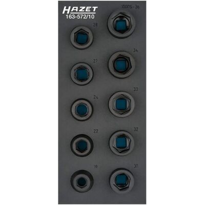 Hazet Impact Steckschlüssel Satz - 10-teilig 3/4" Sechskant Deutschland Hazet Impact Steckschlüssel Satz - 10-teilig 3/4" Sechskant Deutschland