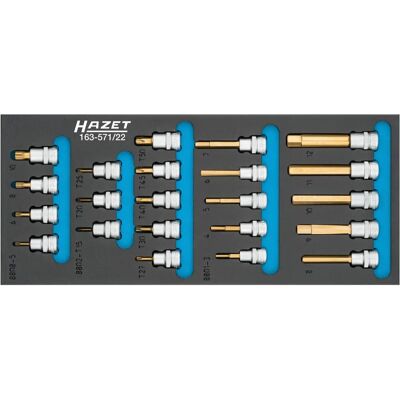 Hazet 163-571/22 Werkzeugsatz - Sechskant, Torx, XZN Hazet 163-571/22 Werkzeugsatz - Sechskant, Torx, XZN