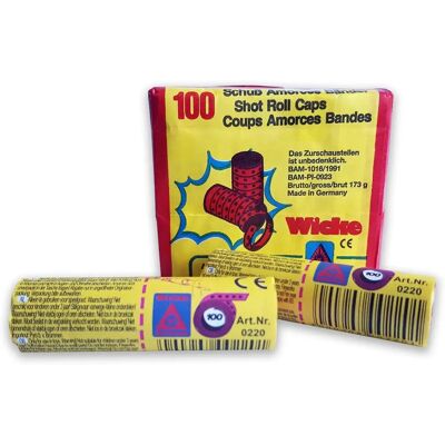 Wicke Caps en Papier 100 Pack Tube - Caps en papier pour jouets - Publicité Wicke Caps en Papier 100 Pack Tube - Caps en papier pour jouets - Publicité