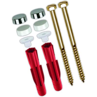 TOX Weiß/Chrom WC-Montageset - WC-Typ TOX Weiß/Chrom WC-Montageset - WC-Typ