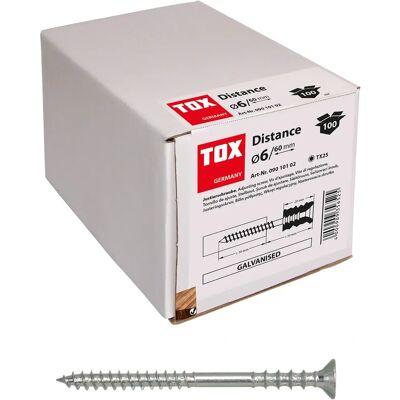 TOX 9010103 Galvanisch verzinkte Stahl Holzschraube - 6x70mm, Silber - Holzart TOX 9010103 Galvanisch verzinkte Stahl Holzschraube - 6x70mm, Silber - Holzart