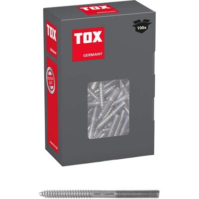 TOX Hanger Bolt Boltix M8 - 100 Stück - Hängeschraube für Holz & Mauerwerk TOX Hanger Bolt Boltix M8 - 100 Stück - Hängeschraube für Holz & Mauerwerk