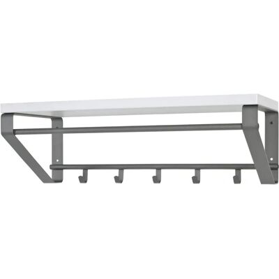 Wandgarderobe Haku Möbel - Antraciet / Wit - 70x23cm Wandgarderobe Haku Möbel - Antraciet / Wit - 70x23cm
