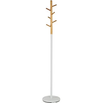 Hakù Witte metalen kledingrek met 6 haken - 175cm Hakù Witte metalen kledingrek met 6 haken - 175cm