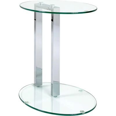 Tavolino in vetro trasparente Haku - 45x35x50cm - Decorazione moderna Tavolino in vetro trasparente Haku - 45x35x50cm - Decorazione moderna