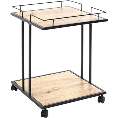 HAKU Beistelltisch - Stahl, Holzoptik, 45x60x45cm HAKU Beistelltisch - Stahl, Holzoptik, 45x60x45cm