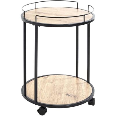 HAKU Beistelltisch - 45x45x60 cm - Schwarz & Eiche HAKU Beistelltisch - 45x45x60 cm - Schwarz & Eiche