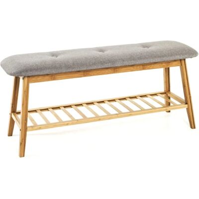 Sgabello Porta Scarpe in Legno Beige HAKU Möbel - Panche Sgabello Porta Scarpe in Legno Beige HAKU Möbel - Panche