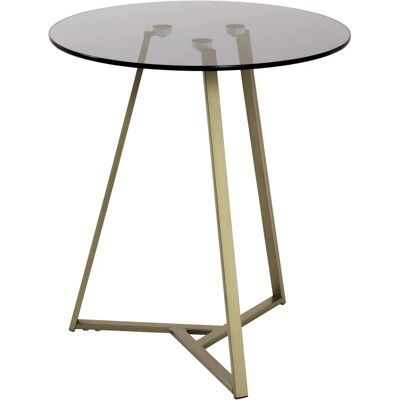 Haku Gold-Grau Glas Beistelltisch - Beistelltisch Haku Gold-Grau Glas Beistelltisch - Beistelltisch