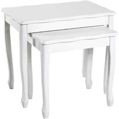 Haku Möbel Set mit 2 weißen Beistelltischen - Beistelltisch-Set Haku Möbel Set mit 2 weißen Beistelltischen - Beistelltisch-Set
