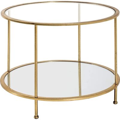 Tavolino Haku - 60x60x45cm, Vetro e Metallo Tavolino Haku - 60x60x45cm, Vetro e Metallo
