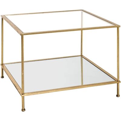 HAKU Beistelltisch - 60x45x60cm Gold Glas HAKU Beistelltisch - 60x45x60cm Gold Glas