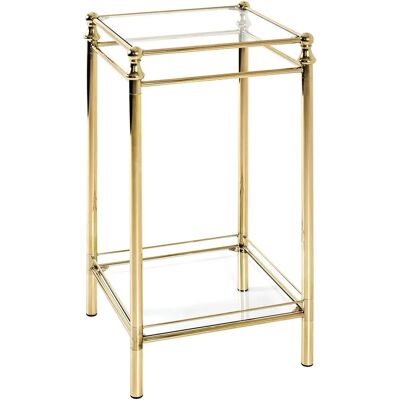 Table Console HAKU - 40x73x40 cm Verre Laiton - Publicité Table Console HAKU - 40x73x40 cm Verre Laiton - Publicité
