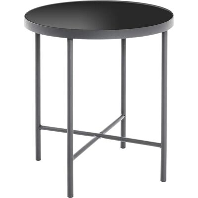 HAKU Beistelltisch - Anthrazit - Glasplatte - Modern HAKU Beistelltisch - Anthrazit - Glasplatte - Modern
