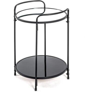 Table d'appoint HAKU - Verre, Métal, Noir - Table - Publicité Table d'appoint HAKU - Verre, Métal, Noir - Table - Publicité